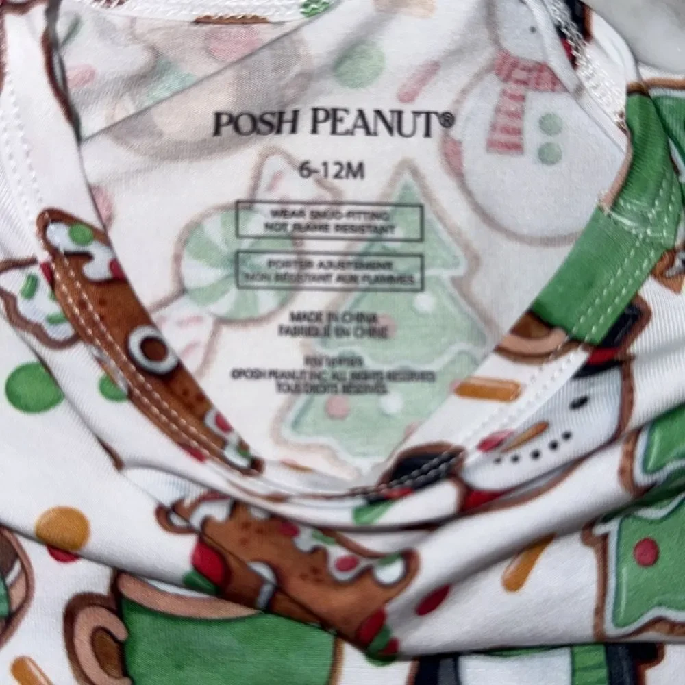 NWT POSH PEANUT CHRISTMAS COOKIE FESTIVE CLASSIC PJ SET